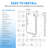 JS 60'' - W x 76'' H Single Sliding Shower Door Semi-Frameless Shower Door with 5/16" (8mm) Glass Explosion-Proof Film, Nano Easy-Clean Coating Glass 304 Stainless Steel Hardware-98796660