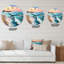 Horloge murale nautique et côtière pastel-59914343