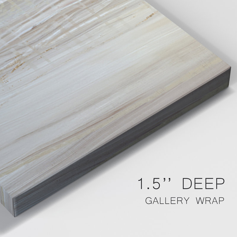 Forêt dorée - Toile tendue avec châssis de qualité supérieure - prête à être accrochée, H 12 po x l 24 po x P 1 po