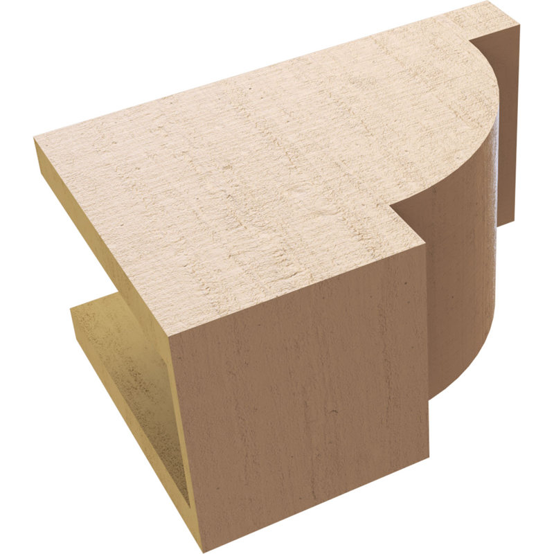 Alpine Woodgrain TimberThane Rafter Tail, Primed Tan, 8" H x 12" W x 6" D