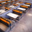 Banc de rangement en acier inoxydable