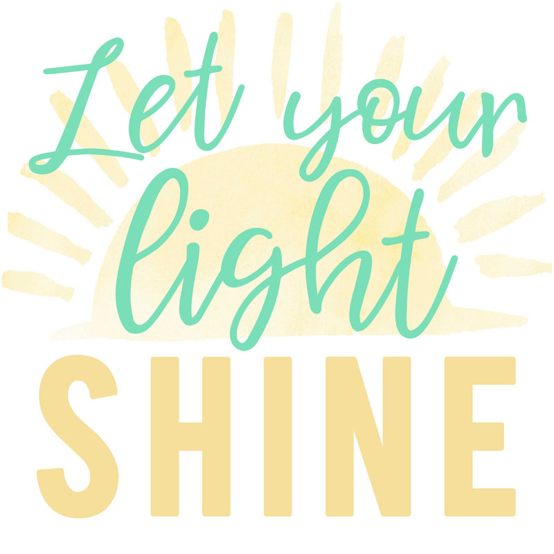Let Your Light Shine - reproduction sur toile tendue, H 12 po x l 12 po