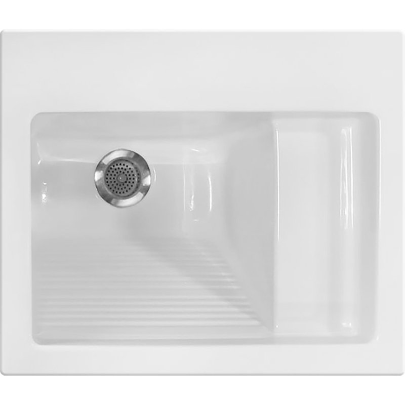 24" L x 19" W Drop in Laundry Sink, Bone
