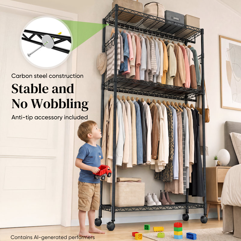 90cm Adjustable Portable Wardrobe