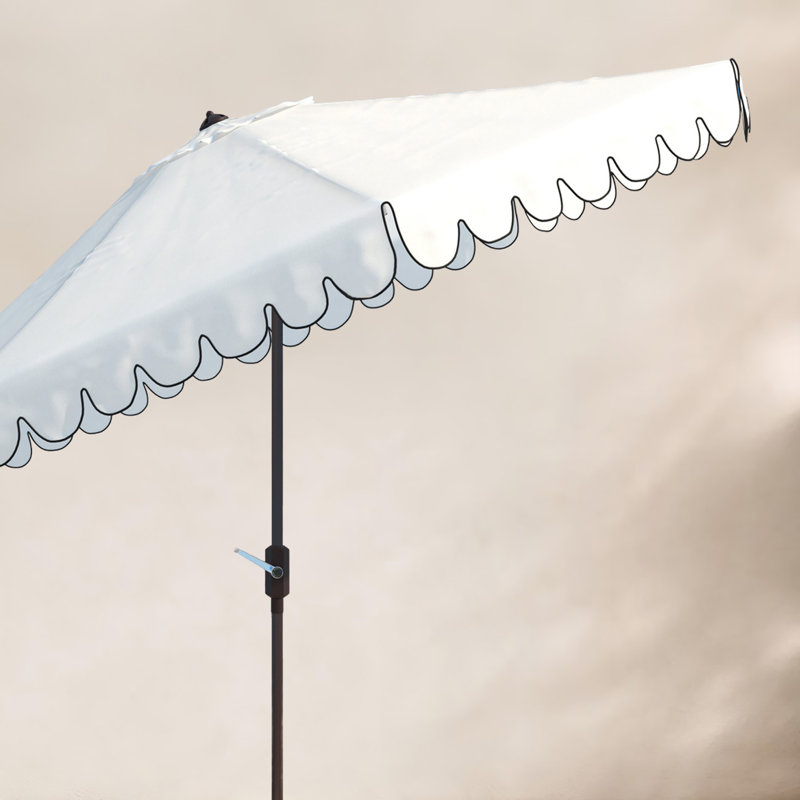Parasol de plage 11 pi Teo,  White/Black