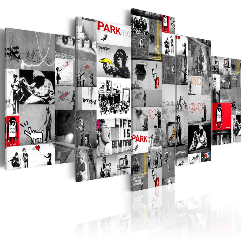 Lariana Banksy Street Crimes sur toile, H 20 po x l 40 po