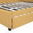 Upholstered Daybed with Trundle, No Box Spring Needed, Linen Fabric, Yellow, Space-Saving and Durable-2143083221