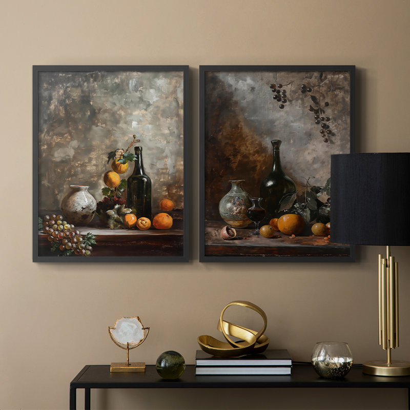 «FLORAL Series DCCXVI», reproduction encadrée de qualité supérieure - prête à être accrochée - aucun clou requis - aucun clou requis