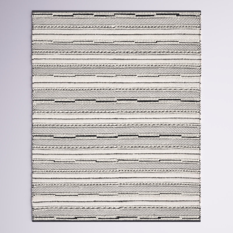 Judsonia 281 Area Rug In Black / Ivory, Rectangle 8' x 10'