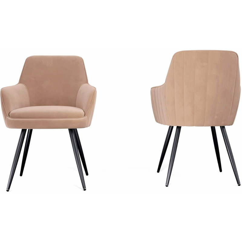 Ensemble de 2 fauteuils rembourrés pour la maison, Brun