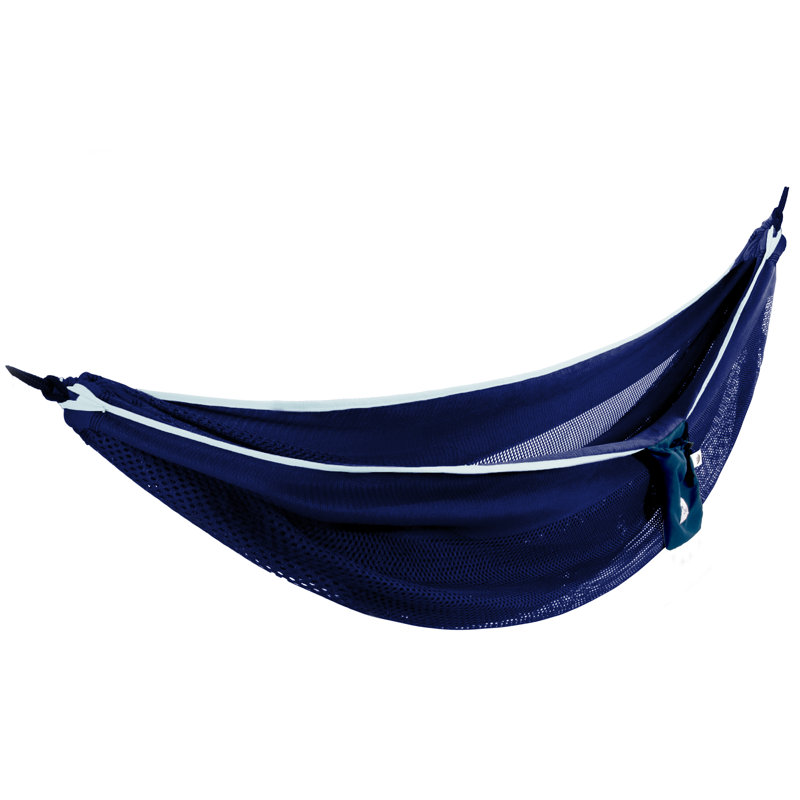 Jaheim Double Hammock, Dark Blue/White