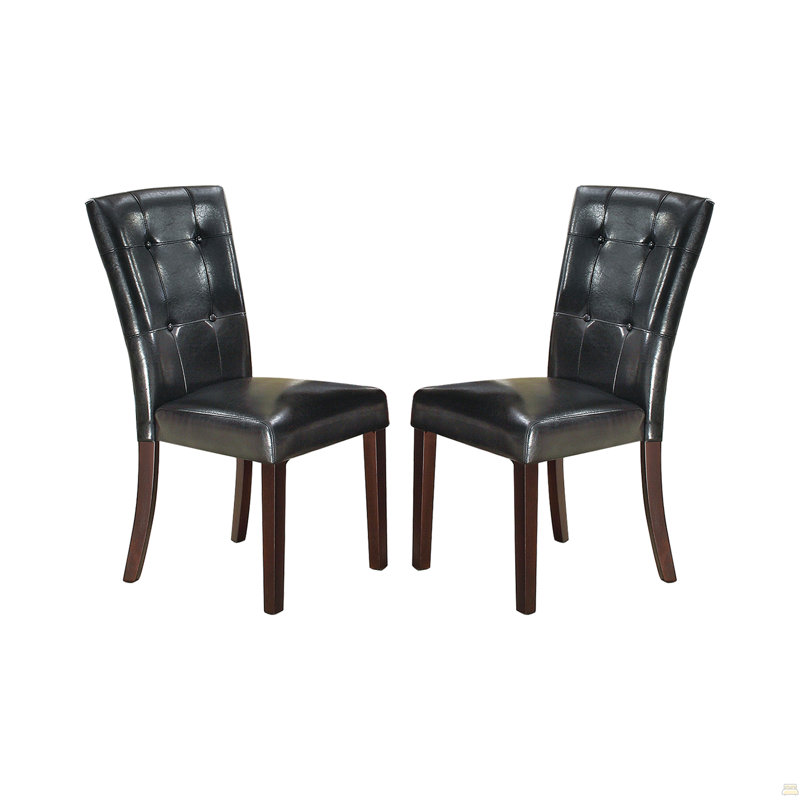 Chaise rembourrée en similicuir (ensemble de 2)