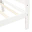 Structure de lit plateforme blanche simple en bois massif avec tête de lit