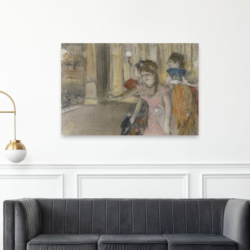 Chanteurs sur scène, 1877-1879, estampe d'art mural contemporain abstraite impressionniste, H 40 po x l 60 po