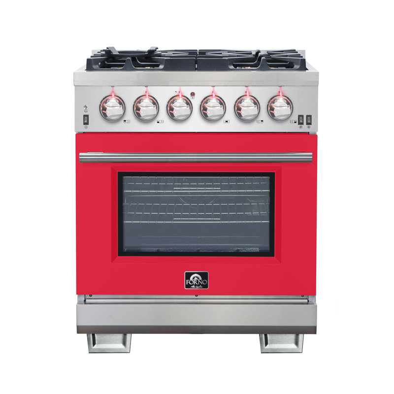 Cuisinière au gaz autoportante 30 po 4,32 pi³ Capriasca, Rouge