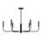 Reines Six-Light Matte Black Large Chandelier-127380276