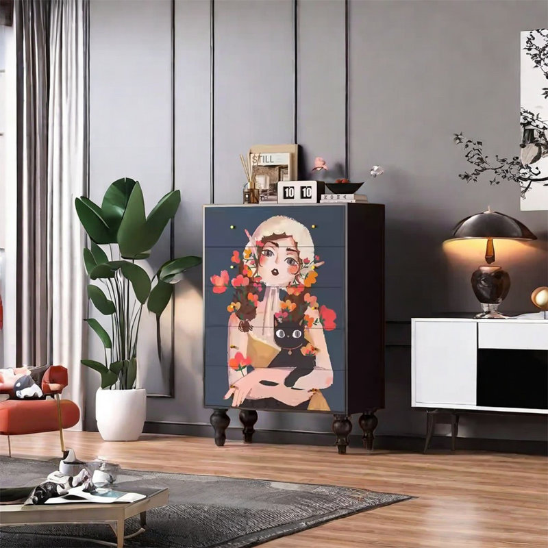 Stylish 5-Drawer Storage Cabinet for Neat Home