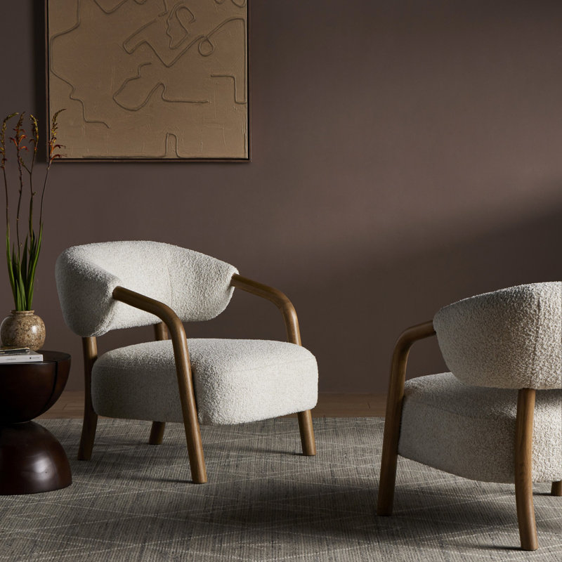 Brodie Chair-Sheldon Ivory, Sheldon Ivory Boucle, Almond Oak