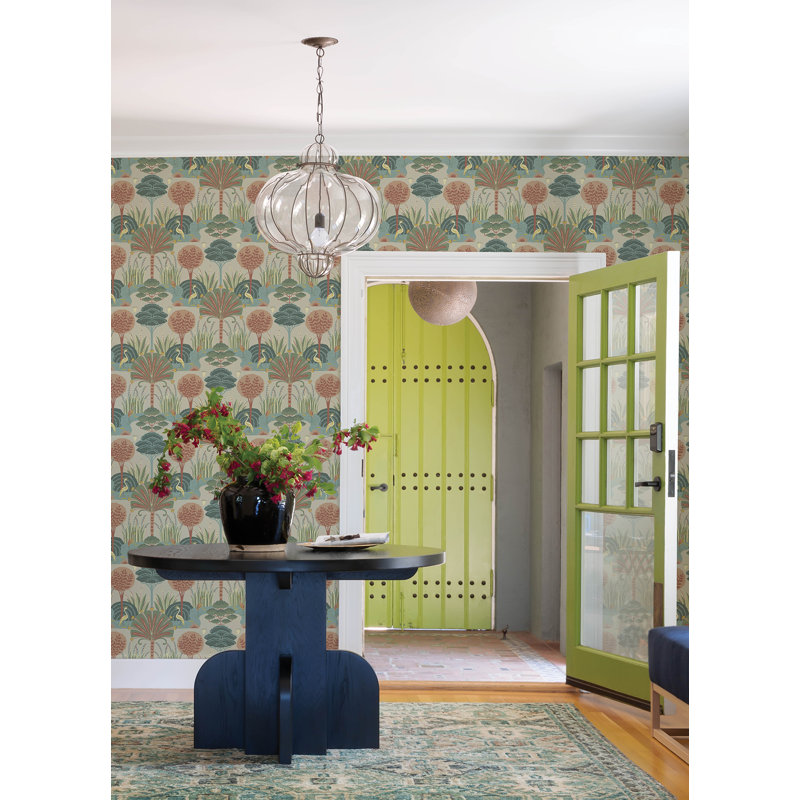 Papier peint Mandeville Tropical Paradise, Multicolore