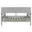 Lit de jour gris avec système de support à lattes en bois, tablette de chevet, 2 tiroirs - Polyvalent pour la décoration intérieure-1435364302-1435364304