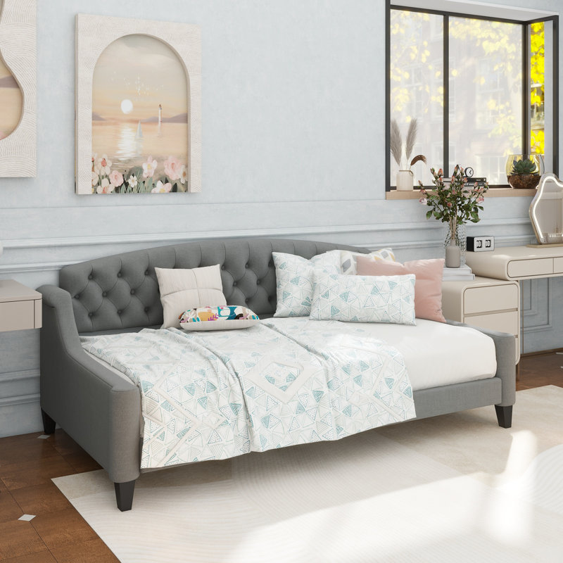 Lit de jour Modern Luxury, Gris, Lit simple
