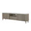 1pc de luxe moderne et élégant en faux marbre blanc avec portes coulissantes et tablettes ouvertes-129691243