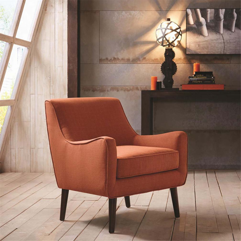 Fauteuil d'appoint l 30 po, Orange brûlé