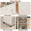 Îlot de cuisine l 62,8 po avec armoires de rangement et tiroirs, chariot pour îlot de cuisine avec armoire de rangement dissimulée, tablettes, prise de courant et abattant-373280628
