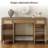 Boho Rattan 3-Drawer Storage Desk With 2 Cabinets And Adjustable Shelves-1040563588-1052850229