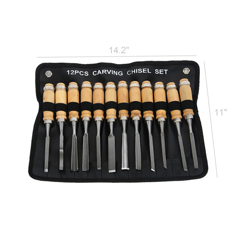 FixtureDisplays 12 Piece Metal Carving Set