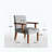 Wood Frame Armchair Set of 2-191973308