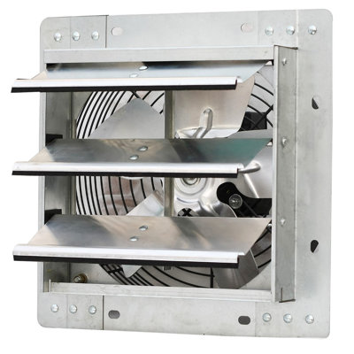 iLIVING ILG8SF10V - Ventilateur d'extraction mural de 10 po - Volet automatique - Vitesse variable - Ventilateur de ventilation pour grenier, remise ou garage, 820 pi³ / min, zone de couverture de 1200 pi2 (cordon d'alimentation non inclus)