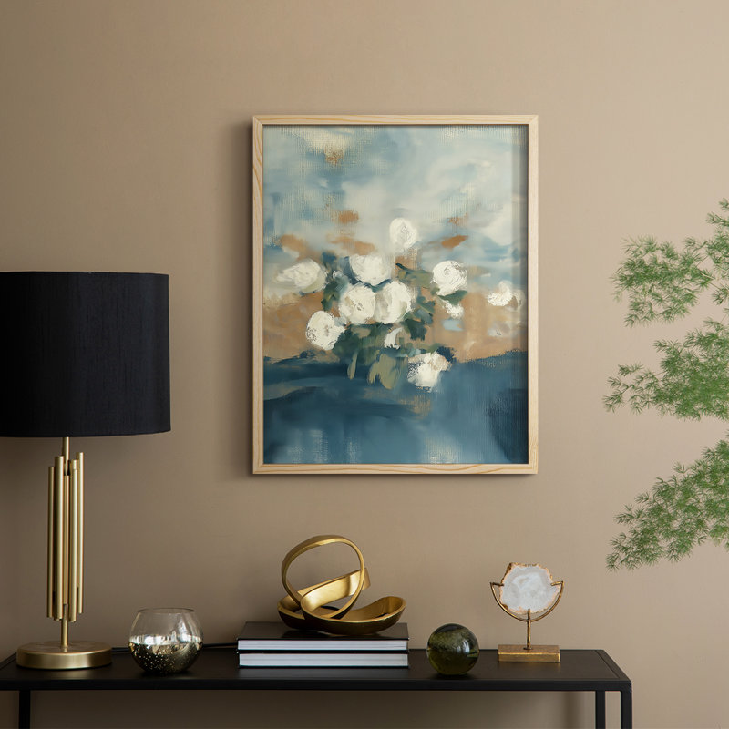 Reproduction encadrée FLORAL Series XXVI - bois massif, H 11 po x l 9 po