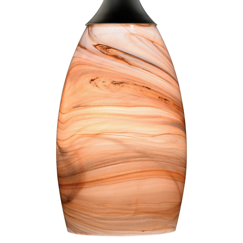 Finja 1 - Light Single Pendant, Oil Rubbed Bronze, Toffee Swirl