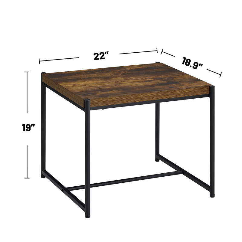 Ensemble de tables basses 3 pièces Aesara, Noir, Brun