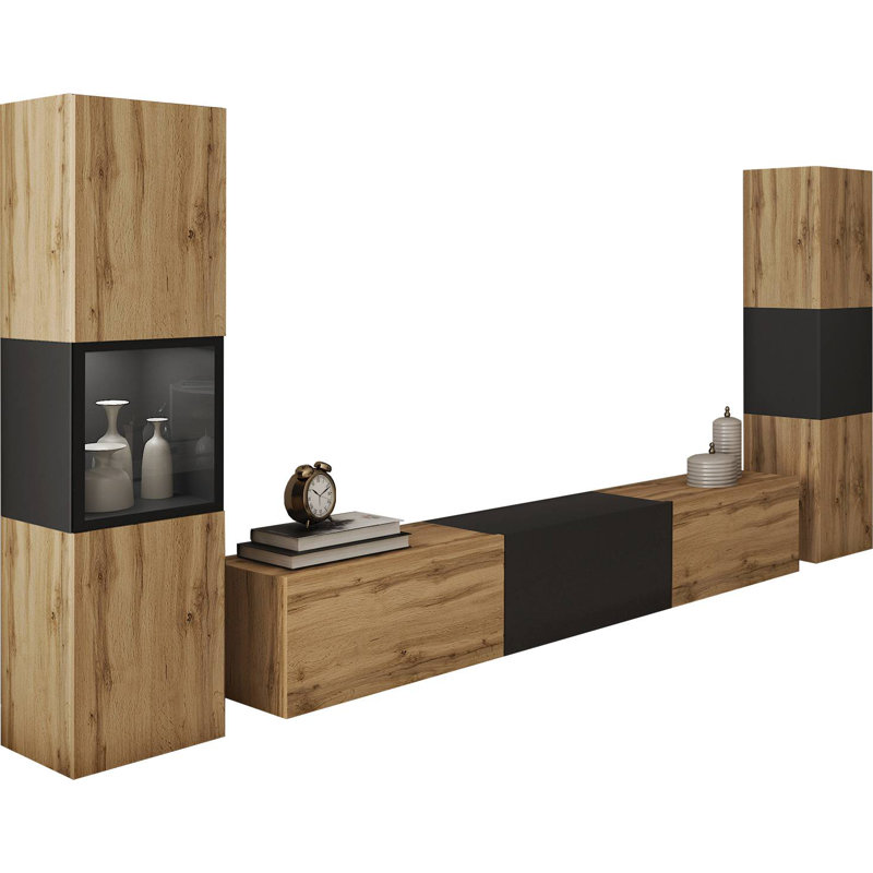 Wallunit With Led Lighting, Set 3 Pcs.