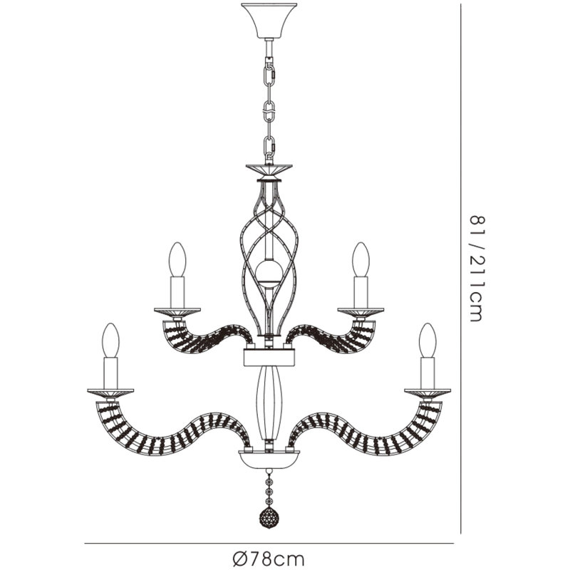 12 - Light Candle Style Chandelier