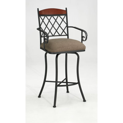 Swivel Counter Stool with Metal Frame