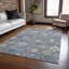 Tapis gris flocon de neige Xhevrie intérieur / extérieur lavable à la machine-1286998680