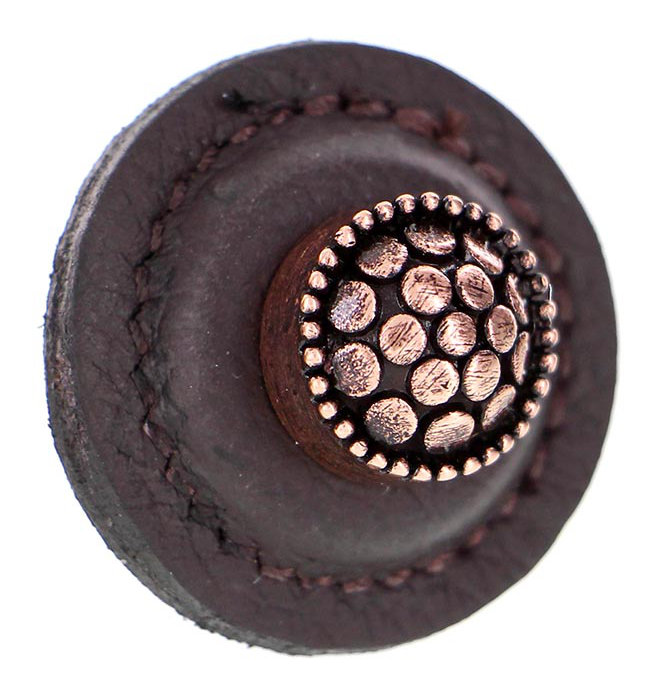 Tiziano Mushroom Knob, Brown, Antique Copper