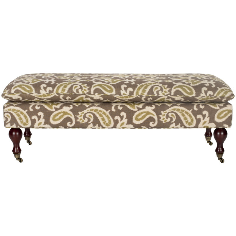 Hampton Upholstered Bench, Brown / Green
