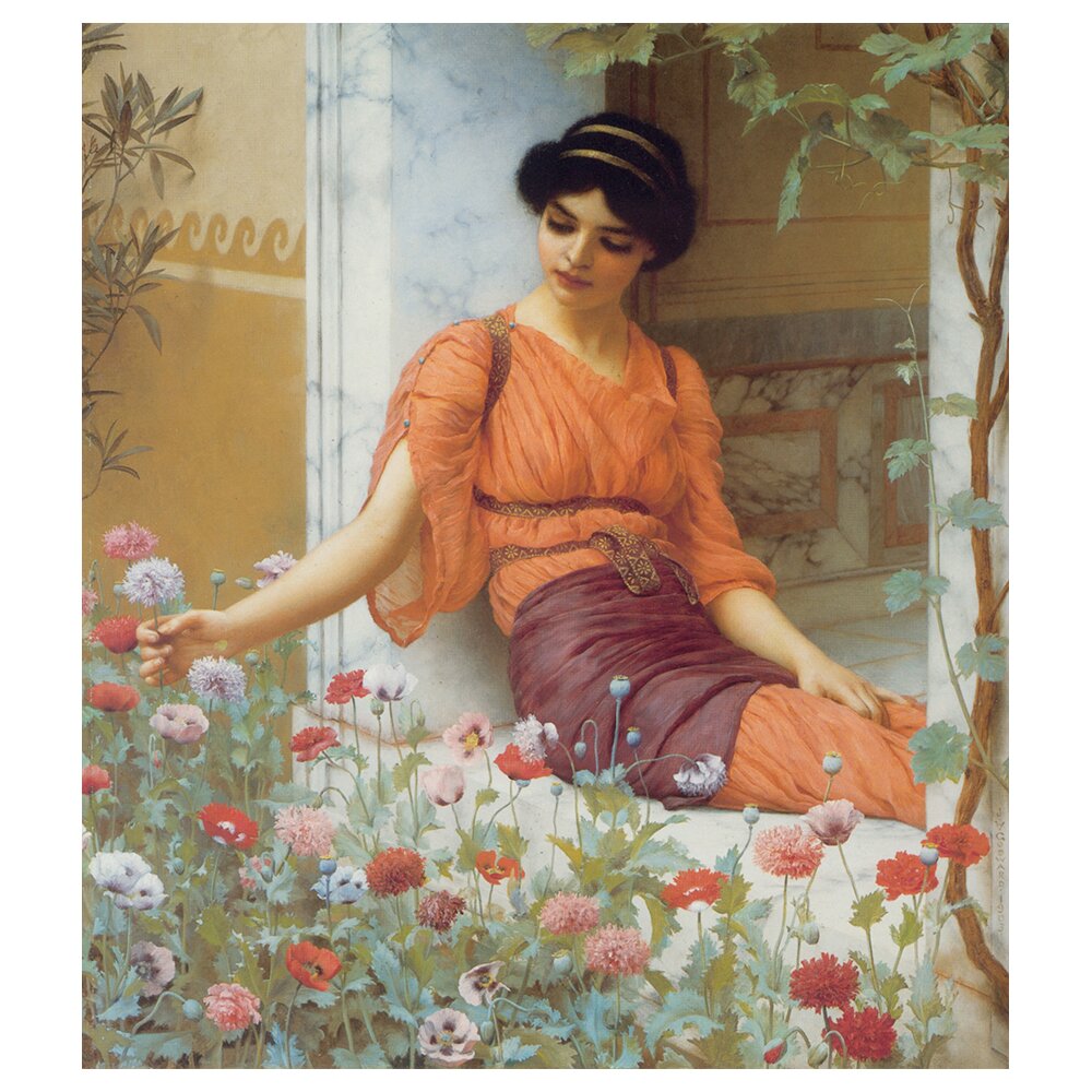 Leinwandbild Summer Flowers von John William Godward