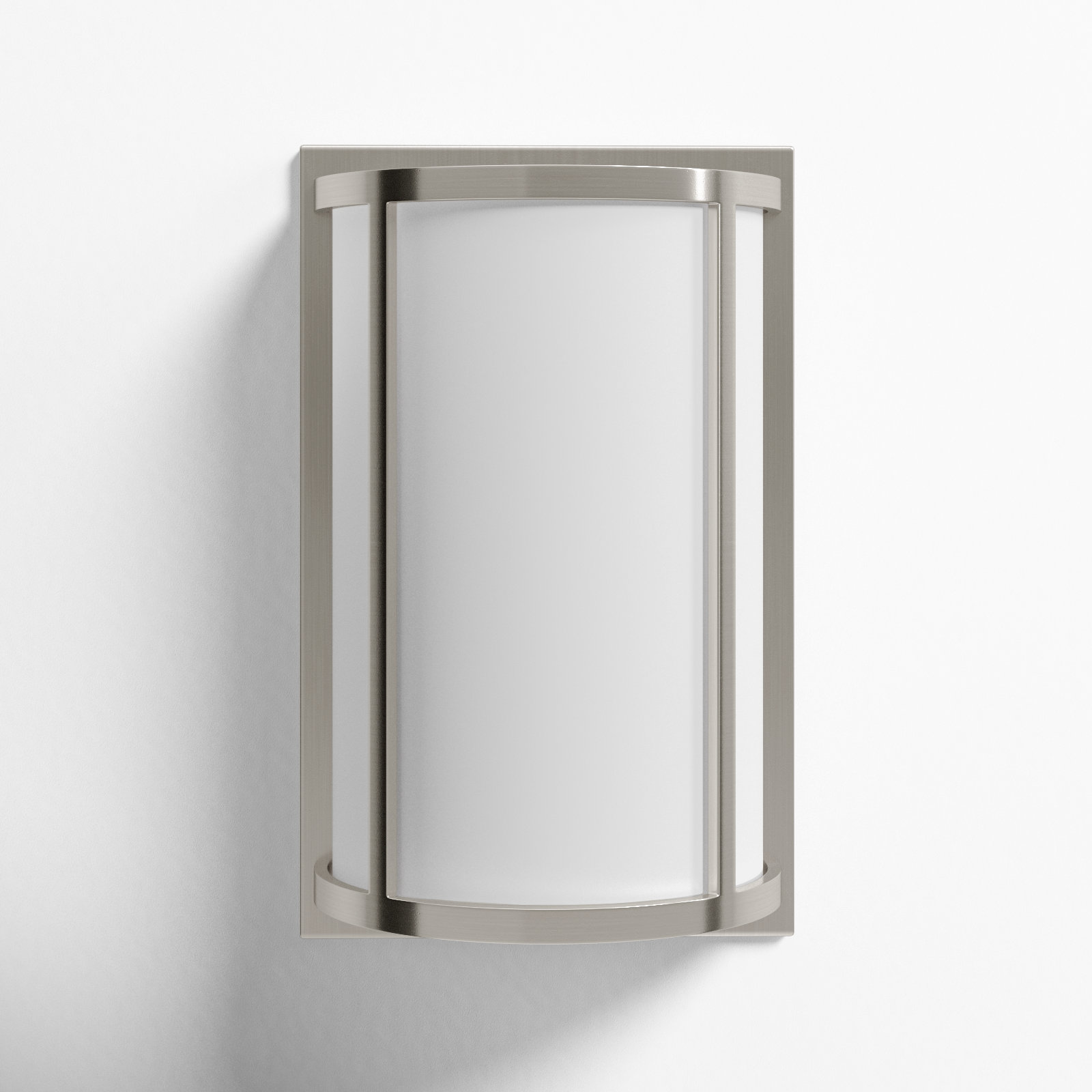 2 Light Glass Dimmable Flush Mounted Sconce, Brushed Nickel