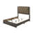 Avantika Fabric & Rustic Gray Oak Finish EK Bed