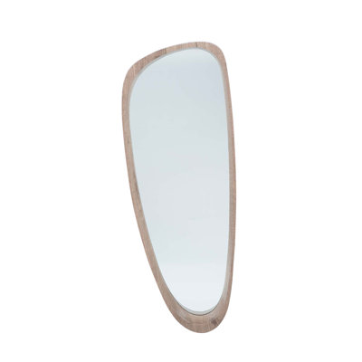 Maderia Wood Flat Wall Mirror