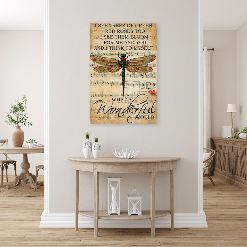 "Atilus What A Wonderful World", impression sur toile, H 14 po x l 11 po x P 1,25 po