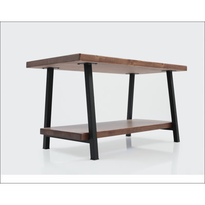Furnish Home Store London 39'' Solid Wood Rustic Coffee Cocktail Table