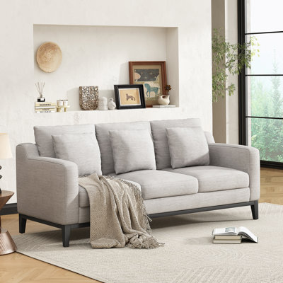 Mirod Comfy 3-seat Sofa with Wooden Legs, Modern for Living Room and Study