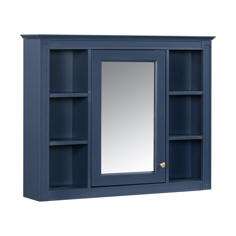 Armoire à pharmacie, armoire de rangement murale pour salle de bain, armoire murale moderne avec miroir, 35 po x 27,5 po (ne pas inclure le meuble-lavabo)