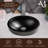 Aluminum Hand Hammered Metal Oval Skirted Bathroom Vanity Sink 17"-1864850877